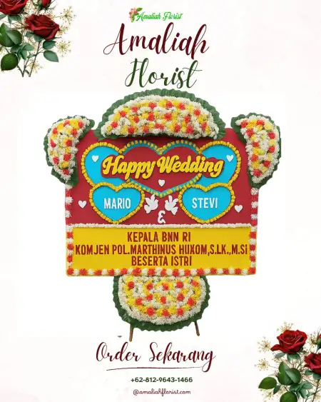 Papan Bunga Pernikahan Kolongan